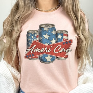 Ameri Can Shirt, 4th Of July Shirt, America Shirt, Independence Day T Shirt, Patriotic Shirt, USA Flag Shirt, Funny 4th of July Gift T-shirt