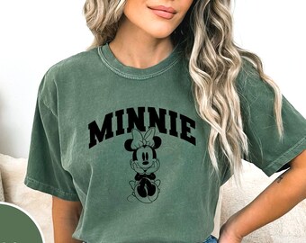 Vintage Minnie Comfort Colors Shirt, Disneyland Shirt, Disney Crewneck Sweatshirt, Family Disney Shirt,Group Disney Shirt,Disney Trips Shirt