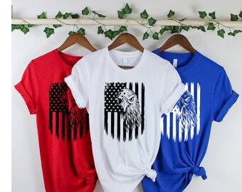 Comfort Colors Eagle With Flag Sweatshirt, Patriotic  Eagle Shirt, Retro Eagle American Flag Shirt, 4th Of July Shirt,Patriotic Family Shirt