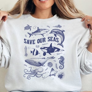 Save Our Seas Sweatshirt, Protect Our Oceans Tee, Shark Shirt, Save The Ocean Shirt, Respect The Locals Shirt, Surfing Shirts, Ocean Lover