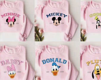 Matching Family Disney Sweatshirt, Vintage Mickey Sweatshirt, Goofy Shirt, Disney Shirt, Disneyland Shirt, Retro Funny Shirt, Minnie Shirt