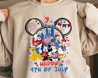 Disney 4th Of July Sweatshirt, 4th of July Mickey and Friends Shirt, 4th July Shirt Disney Shirt, Disney USA Shirt
