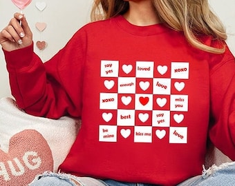 Valentine's Sweatshirt, Love Heart Sweatshirt, Gift For Love, Gift For Valentine, Cute Valentine's Sweatshirt, Teacher Valentine's Shirt