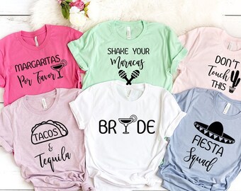 Fiesta Bachelorette Party Shirts, Fiesta Shirts, Margarita Shirts, Mexico Bachelorette, Bachelorette Party Shirts, Nacho Average Bride