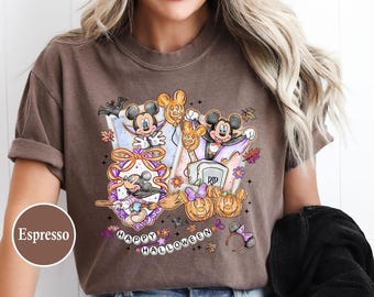 Comfort Colors Disney Mickey Halloween Coquette Shirt, Disney Halloween Trip Shirt, Disney Halloween Group Shirt, Disneyland Halloween Shirt