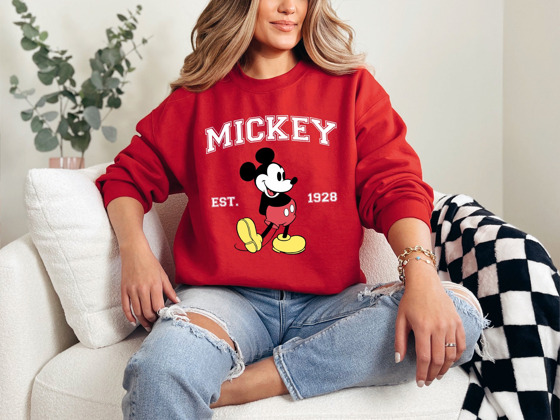 Retro Mickey Sweatshirt, Mickey Mouse Sweatshirt, Disneyland