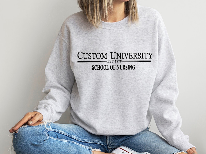 Custom University Sweatshirt, Custom College Sweatshirt, Personalized ...