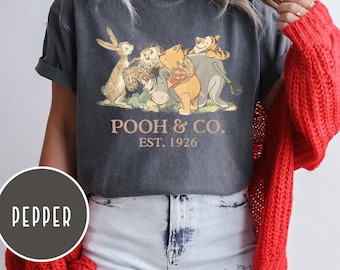 Comfort Colors Vintage Honey Bear Co Est 1926 Shirt, Bear And Friends Tee,Magical Kingdom, Pooh Bear and Friends Sketch,Honey and Co Hundred