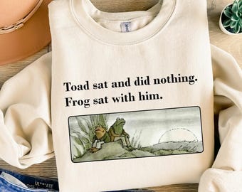 Frog And Toad Crewneck Sweatshirt,Frog And Toad Shirt,Vintage Classic Book Sweater,Retro Frogs Shirt, Frog 90s Graphic Shirt,Book Lover Gift