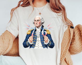 George Washington Shirt, 6-7 7-6 George Washington 7-6 Shirt, Funny Meme Gift, Six Seven Tiktok Trend Shirt, Funny Historical Meme Top