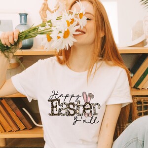 Happy Easter Bunnies Shirt, Happy Easter Shirt, Bunny Shirt, Funny Easter Shirt, Cute Easter Shirt, Leopard Bunny Shirt, Easter Matching Tee