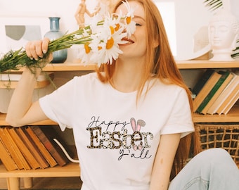 Happy Easter Bunnies Shirt, Happy Easter Shirt, Bunny Shirt, Funny Easter Shirt, Cute Easter Shirt, Leopard Bunny Shirt, Easter Matching Tee