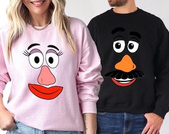 Mr Potato And Mrs Potato Head Sweatshirt,Cute Thanksgiving Shirt,Custom Couple Tee,Fall Family Matching Shirt,Family Thanksgiving Group Shrt