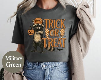 Chemise Trick or Treat raton laveur, chemise d'Halloween raton laveur, chemise Trick or Treat raton laveur, chemise Halloween meme, sweat-shirt raton laveur meme