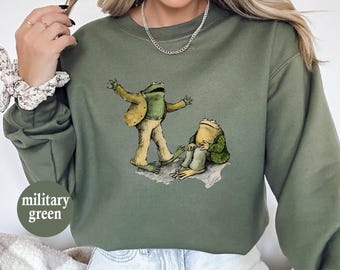 Frog And Toad Crewneck Sweatshirt,Frog And Toad Shirt,Vintage Classic Book Sweater,Retro Frogs Shirt, Frog 90s Graphic Shirt,Book Lover Gift