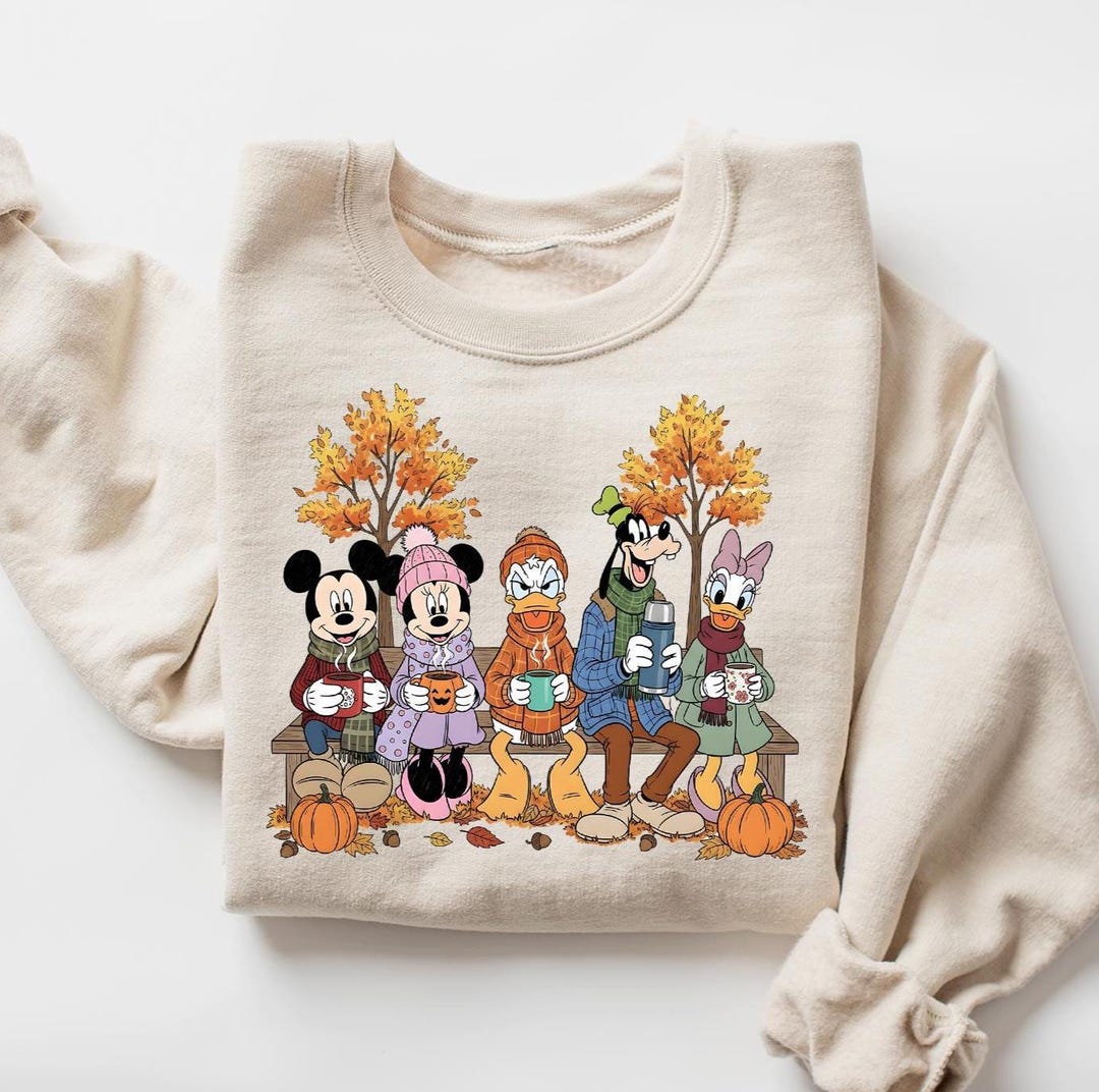 Disney Fall Mickey and Friends Sweatshirt, Fall Pumpkin Shirt,autumn ...
