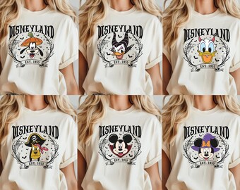 Vintage Disneyland Halloween All Characters Shirt, Mickey And Friends Halloween Shirt, Disney Family Halloween Shirt, Halloween Party Shirt