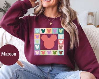 Mickey Sweatshirt, Mickey Colors Sweatshirt,Mickey Ombre Sweatshirt,Mickey Sweater,Disneyland Shirt,Disney Crewneck Shirt,Mickey Youth Shirt