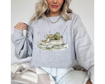 Frog And Toad Crewneck Sweatshirt,Frog And Toad Shirt,Vintage Classic Book Sweater,Retro Frogs Shirt, Frog 90s Graphic Shirt,Book Lover Gift