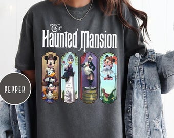 Comfort Colors Disney Halloween Haunted Mansion Shirt,Mickey Halloween Shirt, Mickey's Not So Scary Halloween Party, Carton Team Scary Shirt