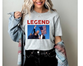 Trump Assassination Shirt, Trump Legend Shirt, Fight Trump Shirt, Republican Shirt, Trump Survives Rally, Trump Shot Shirt, Trump 2024 Shirt