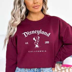 Vintage Minnie Sweatshirt, Disneyland Sweatshirt, Disneyland Vintage Shirt,Family Disney Shirt,Disney Trips Shirt,Disney Crewneck Sweatshirt image 4
