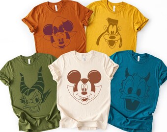 Mickey Halloween Shirt, Disney Characters Halloween Shirt, Halloween Party Shirt, Retro Halloween Disney Shirt, Halloween Youth Shirt