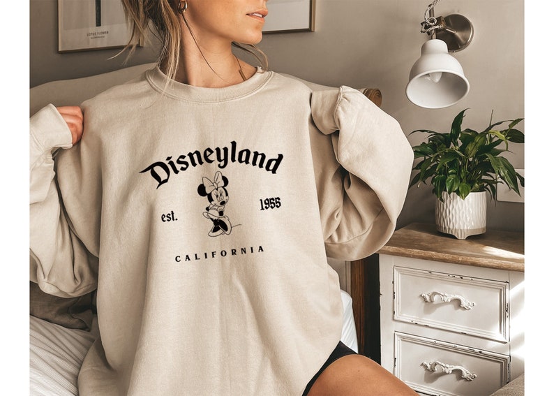 Vintage Minnie Sweatshirt, Disneyland Sweatshirt, Disneyland Vintage Shirt,Family Disney Shirt,Disney Trips Shirt,Disney Crewneck Sweatshirt image 1