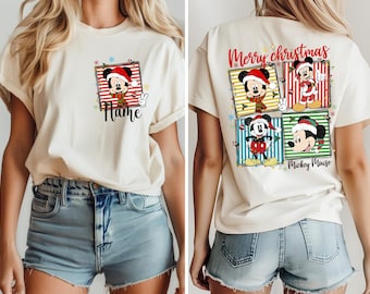 Custom Name Merry Christmas Family Shirts, Christmas All Characters Shirt, Christmas Group Shirt, Disneyland Family Matching Vacation Shirt