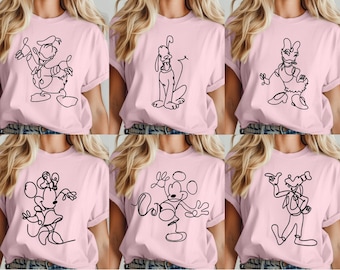 Retro Mickey And Friends Shirt, Retro Disney Trip Shirt, Checkered Disney Friends Shirt, Cricut Cut Shirt, Disney Family Vacation Shirt