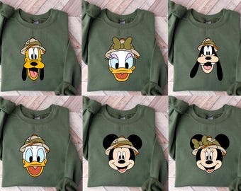 Disney Animal Kingdom Sweatshirt, Mickey and Minnie Safari Shirt, Mickey And Friends Shirt, Wild About Disney Shirt, Family Vacation Shirts