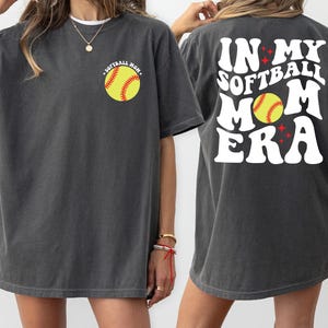 In My Softball Mom Era Shirt, Comfort Colors Softball Shirt, Mom Era Shirt, Game Day Shirt, Softball Lover Mom Tee, Retro Softball Shirt