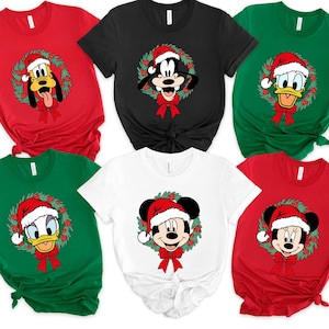 Disneyland Christmas Shirt,Christmas Family Sweatshirt, Disneyland Vintage Shirt, Disney Crewneck Shirt, Mickey and Friends Christmas Shirt