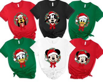 Disneyland Christmas Shirt,Christmas Family Sweatshirt, Disneyland Vintage Shirt, Disney Crewneck Shirt, Mickey and Friends Christmas Shirt