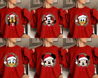 Disney Christmas Sweatshirt, Group Christmas Matching Shirt, Disney Christmas Shirt,Mickey And Friends Christmas Shirt,Christmas Youth Shirt