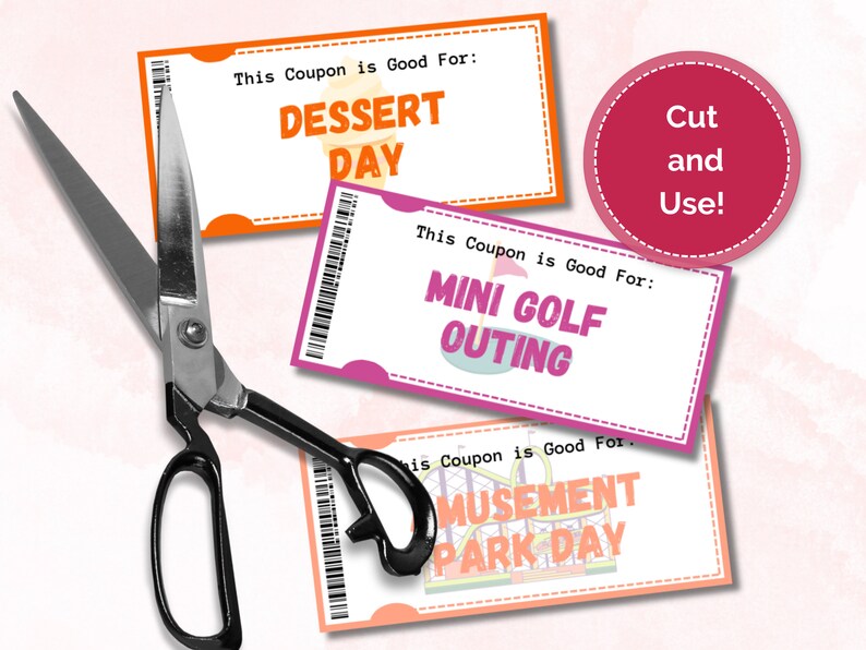 Kids Birthday Coupon Book, Printable Birthday Coupons for Kids, Happy ...