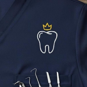 Wzór haftu dentystycznego, wzór haftu zęba z koroną - Wzory do haftu maszynowego