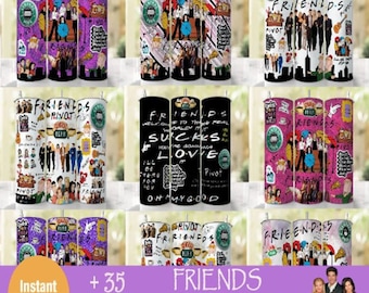 Friends design photo, tv show inspired, 20oz Skinny Tumbler Sublimation Designs, For Straight Tumblers, PNG File Digital Download