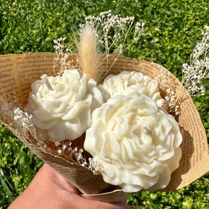 flower candle bouquet