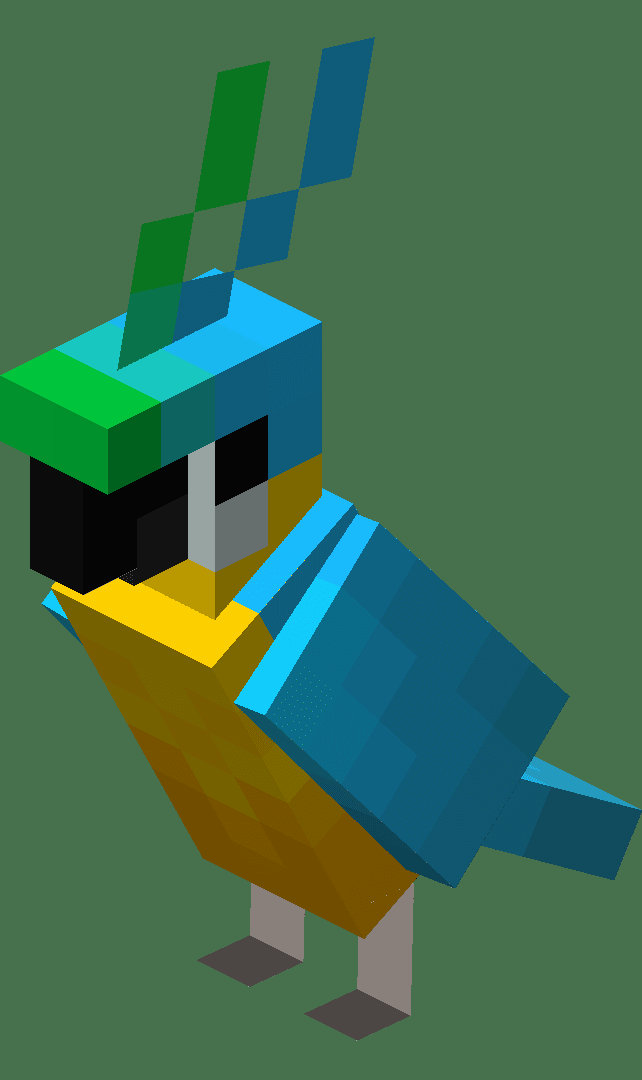 Cyan Parrot Inspired by Minecraft - by Vitalprinting - Etsy