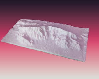 Topographical Map for Sandia Mountains-ABQ, NM || 3D Printed