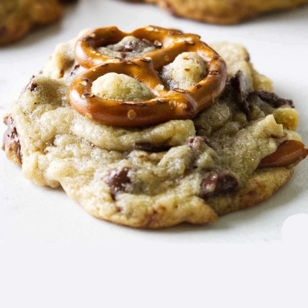 Salted Caramel Pretzel Cookies with Chocolate Chips Recipe PDF