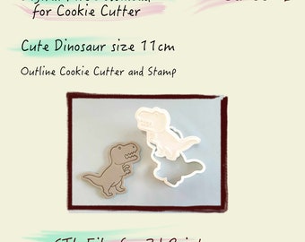 Digital file Dinosaur Cookie Cutter size 11cm| STL file for Cookie Cutter| Digital Download for 3d Printer