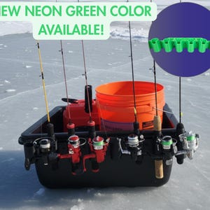 Ice Fishing Rod Holder: 8-Rod Sled/Wall Mount
