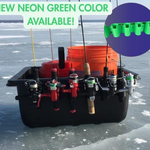 Ice Fishing Rod Holder: 6-Rod Sled/Wall Mount