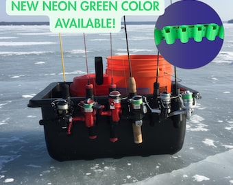 Ice Fishing Rod Holder: 6-Rod Sled/Wall Mount