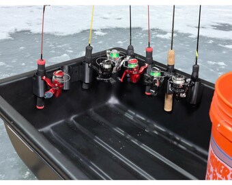 ice fishing rod holder for sled Shappell Jet Holders This versatile rod holder fits most ice rods and reels Lakco Ice House Sled &