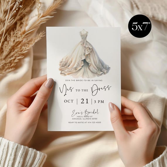 dress fitting invitation Wedding Dress Shopping Invite Custom Pastel Blue Shell Dress Fitting Invitation Say Yes to the Dress Seashell Bridal Dress Digital Invite