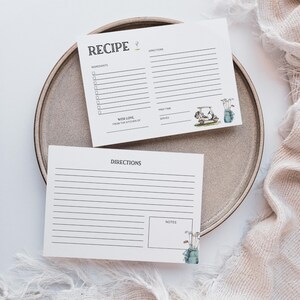 Edytowalny szablon karty z przepisami 2 na stronę | GOLF WEDDING Shower Kitchen Sign Dwustronny | Akwarela Nature Field Cart Ball Canva Food Pdf