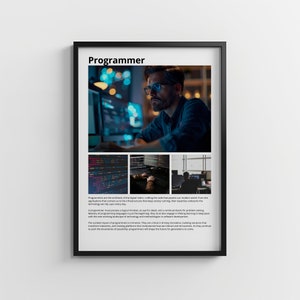 Programmierer Druck, Programmierer Poster, Programmierer Wandkunst, Programmierer Geschenk, Programmierer Karriere, Programmierer Rahmen, Programmierer, Computer